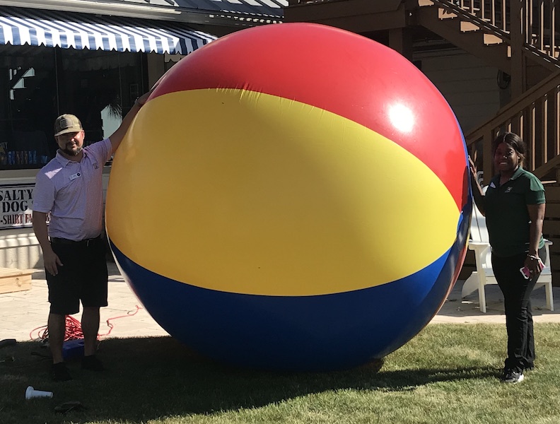 A giant beach ball.