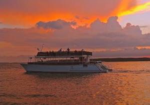 A cruise boat on the water