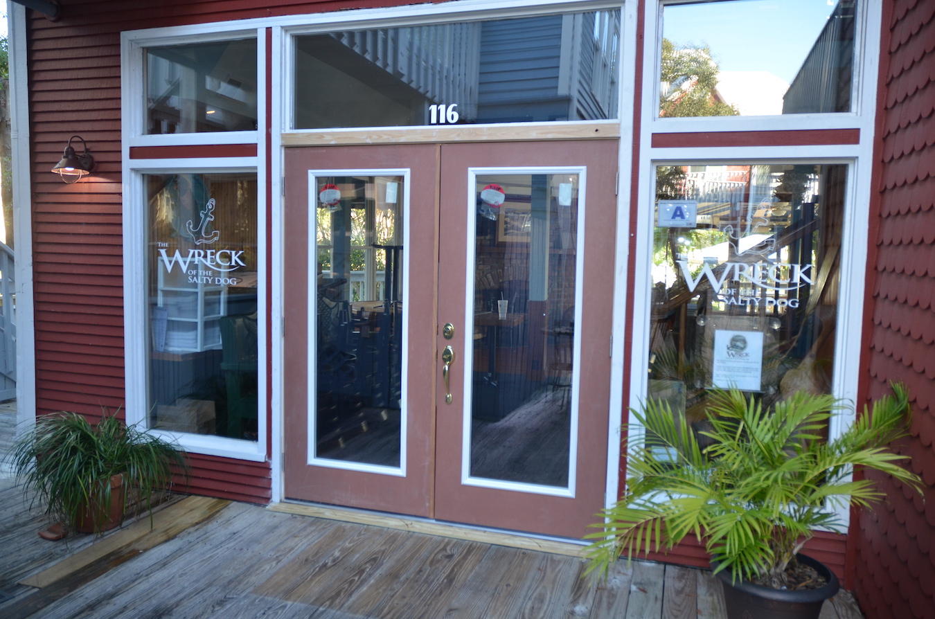 The wreck's front door.