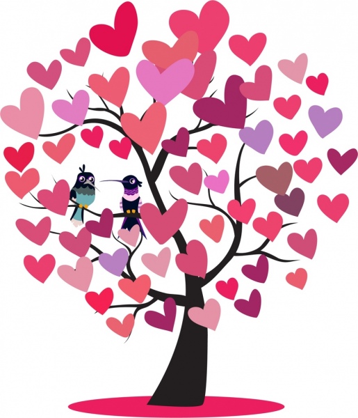 Hearts in a tree